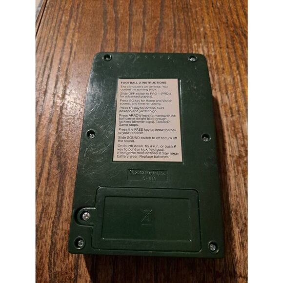 Vintage 2002 Mattel Classic Football 2 Handheld Electronic Game Tested Works - Picture 2 of 2